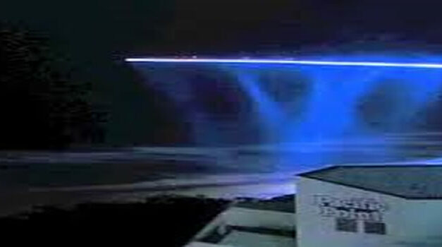 Strange visitors above and on the beach